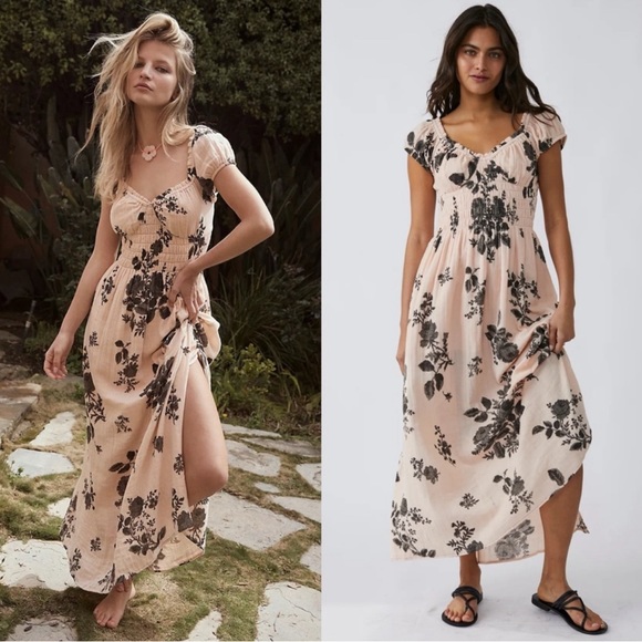 Free People Dresses & Skirts - Free People Forget Me Not Floral Midi Dress, SMALL NWT
